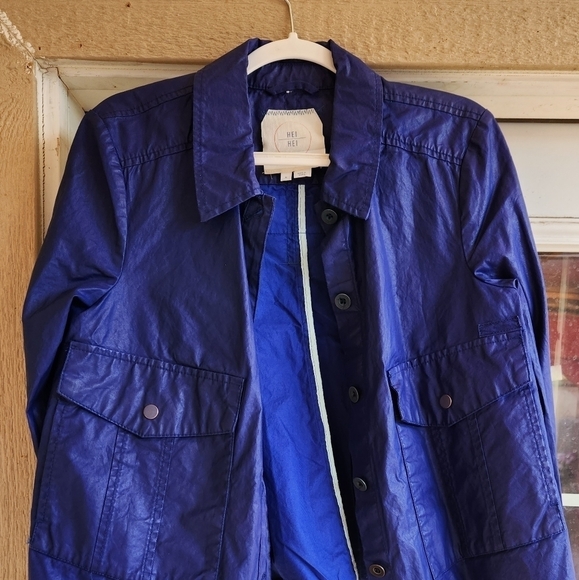Anthropologie Hei Hei‎ Wax Coated Utility Swing jacket - Picture 3 of 8